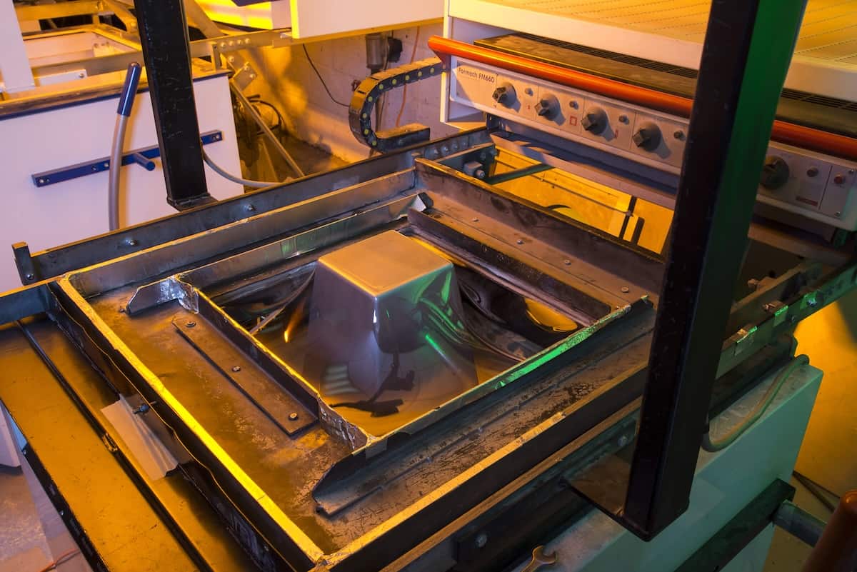 Vacuum formed parts in the Interform workshop